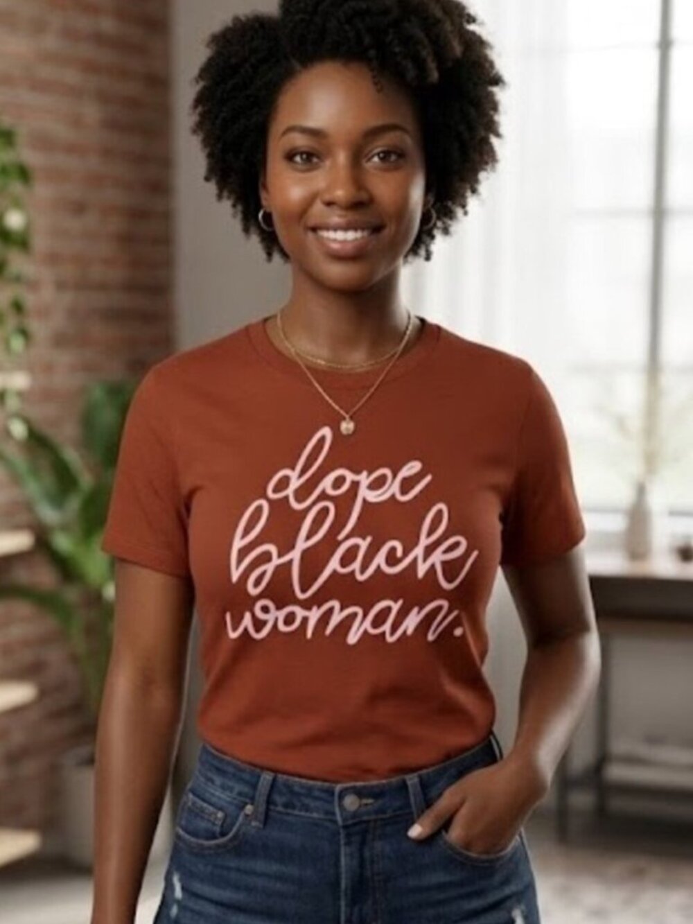 Legendary Rootz Dope Black Woman Graphic Tee Women's Size M NWT Shirt